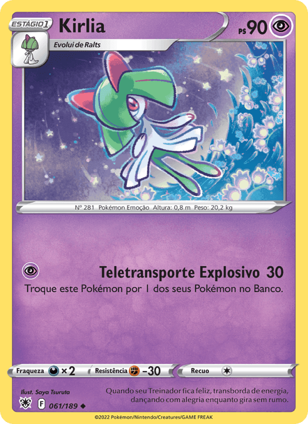 Kirlia, card 061 from Estrelas Radiantes