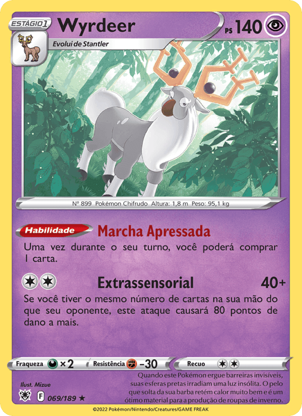 Wyrdeer, card 069 from Estrelas Radiantes