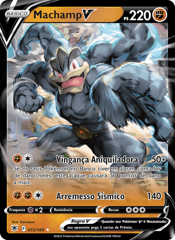 Machamp V, card 072 from Estrelas Radiantes