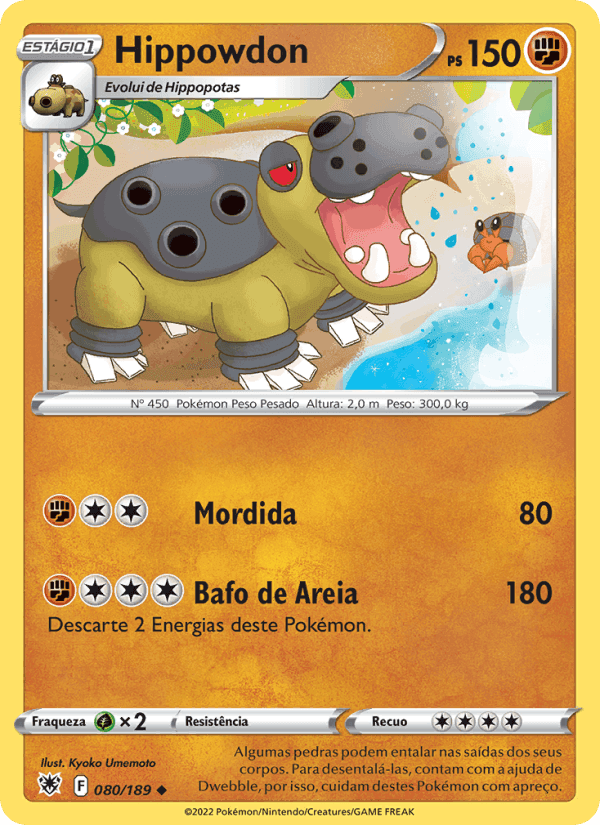 Hippowdon, card 080 from Estrelas Radiantes