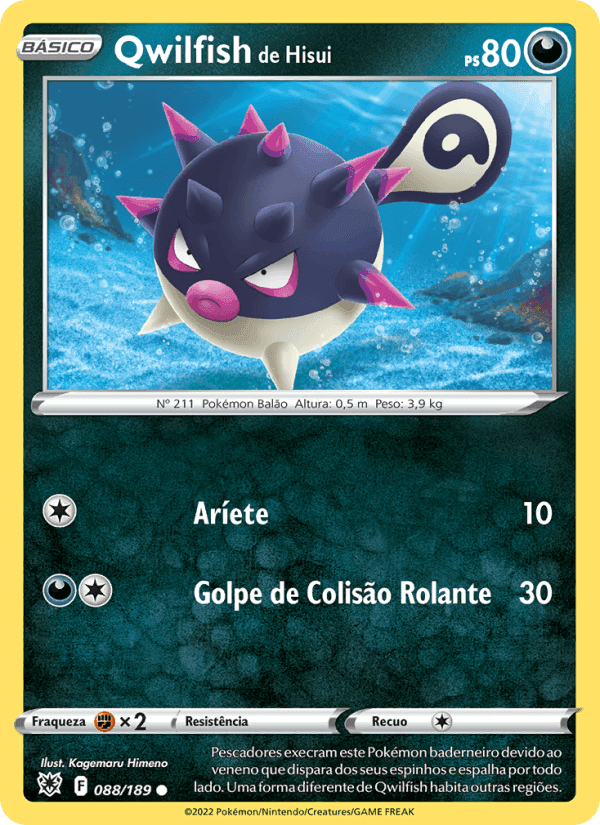 Qwilfish de Hisui, carta 088 de Estrelas Radiantes
