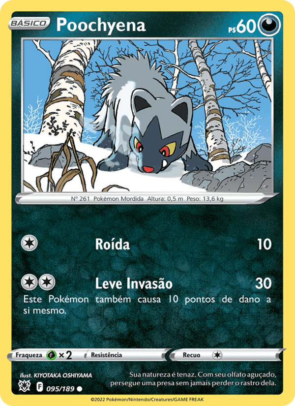 Poochyena, carta 095 de Estrelas Radiantes