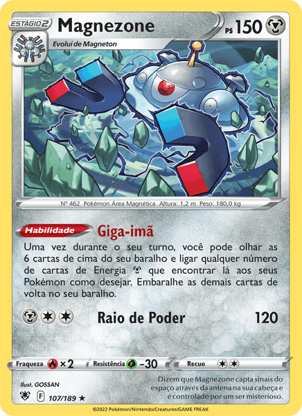 Magnezone, card 107 from Estrelas Radiantes