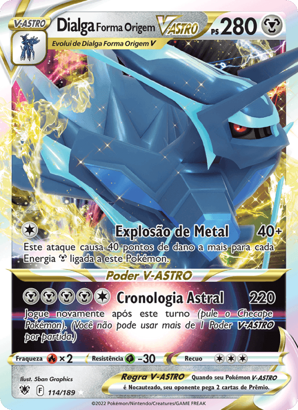 Dialga Forma Origem V-ASTRO, card 114 from Estrelas Radiantes