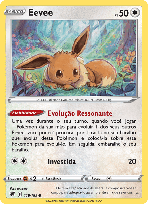 Eevee, carta 119 de Estrelas Radiantes