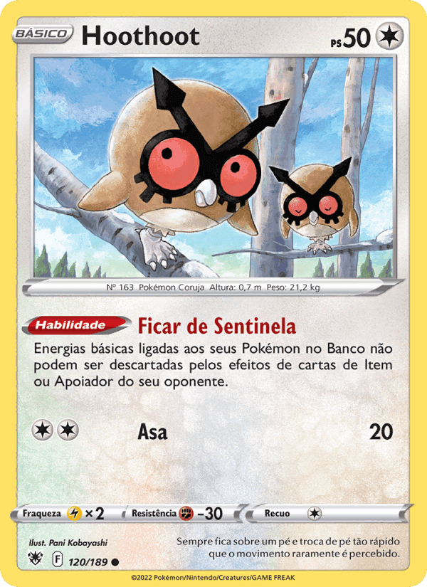 Hoothoot, card 120 from Estrelas Radiantes