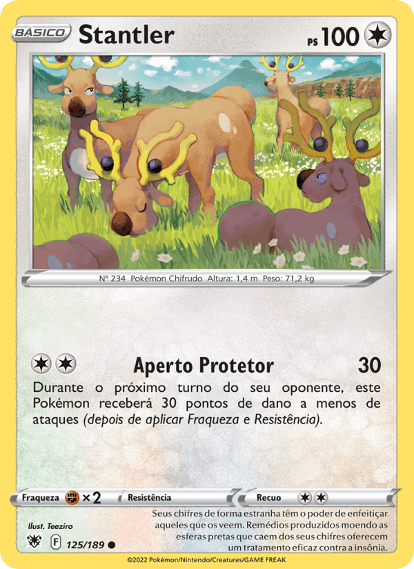 Stantler, card 125 from Estrelas Radiantes