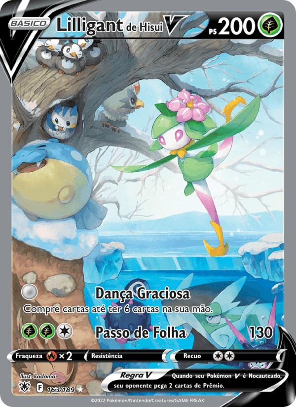 Lilligant de Hisui V, carte 163 de Estrelas Radiantes