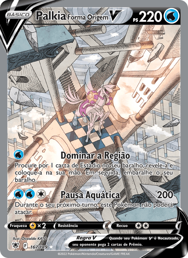 Palkia Forma Origem V, carta 167 de Estrelas Radiantes