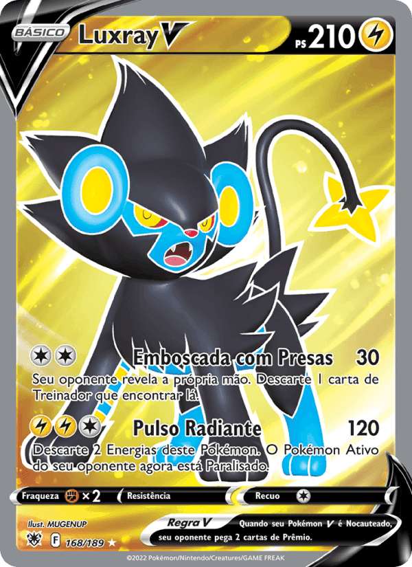 Luxray V, carta 168 di Estrelas Radiantes