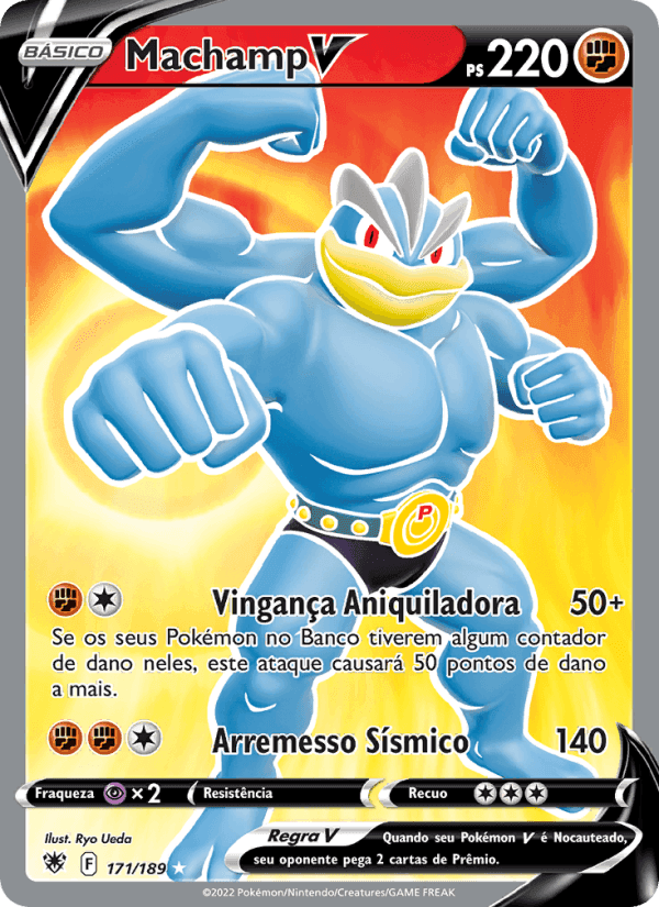 Machamp V, card 171 from Estrelas Radiantes