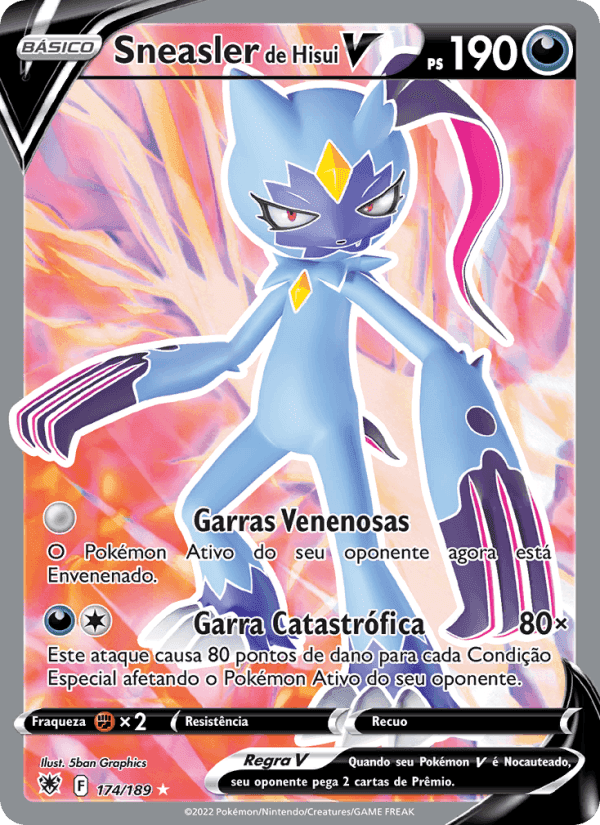 Sneasler de Hisui V, carta 174 de Estrelas Radiantes