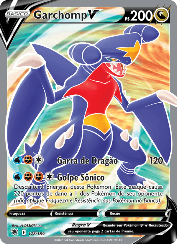 Garchomp V, card 178 from Estrelas Radiantes