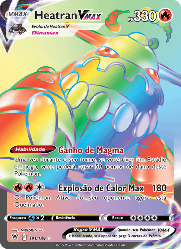 Heatran VMAX, carta 191 de Estrelas Radiantes