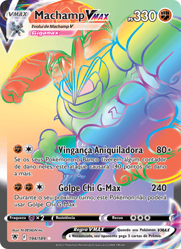 Machamp VMAX, carta 194 de Estrelas Radiantes