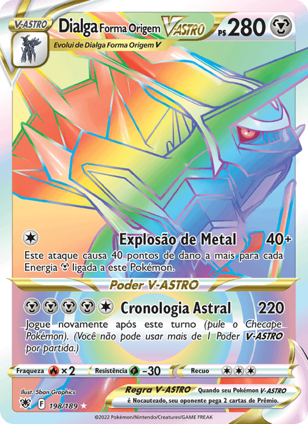 Dialga Forma Origem V-ASTRO, card 198 from Estrelas Radiantes