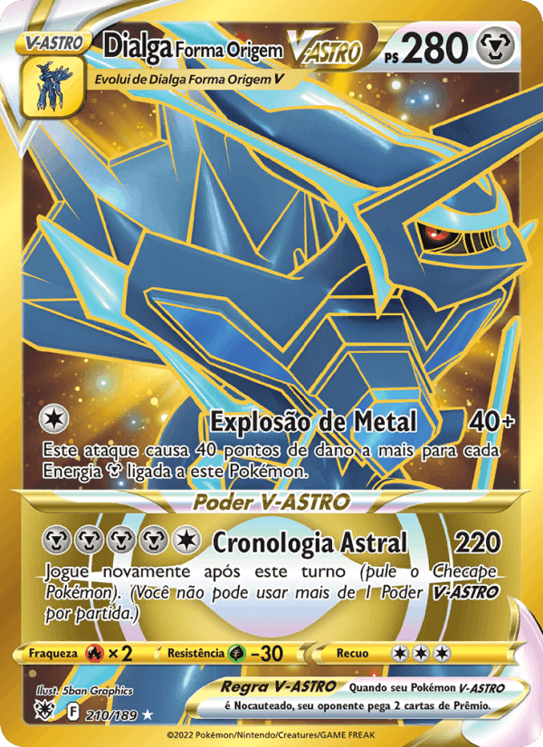 Dialga Forma Origem V-ASTRO, carta 210 de Estrelas Radiantes