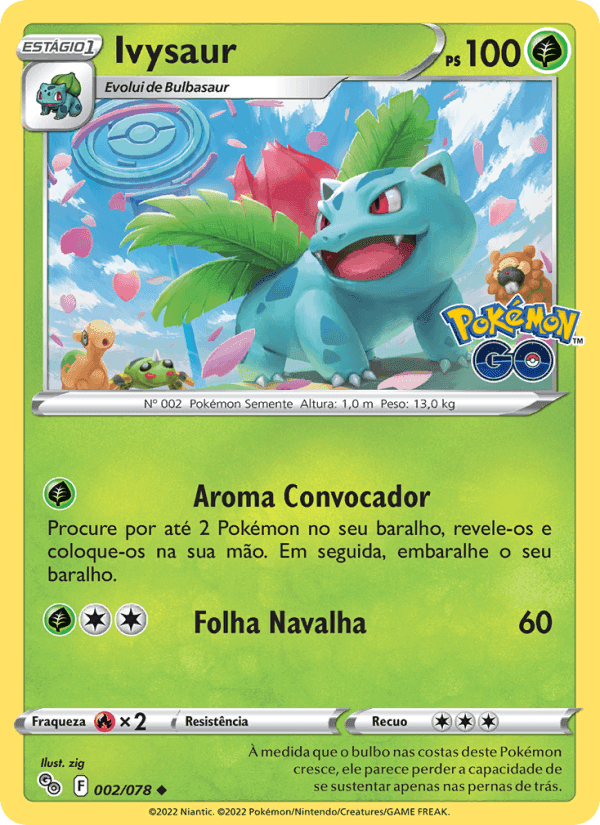 Ivysaur, carta 002 di Pokémon GO