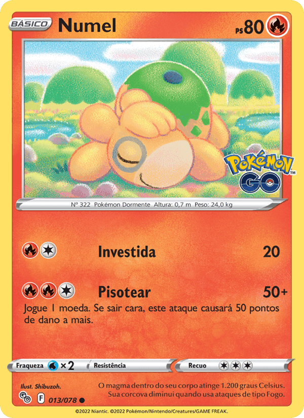 Numel, carta 013 de Pokémon GO
