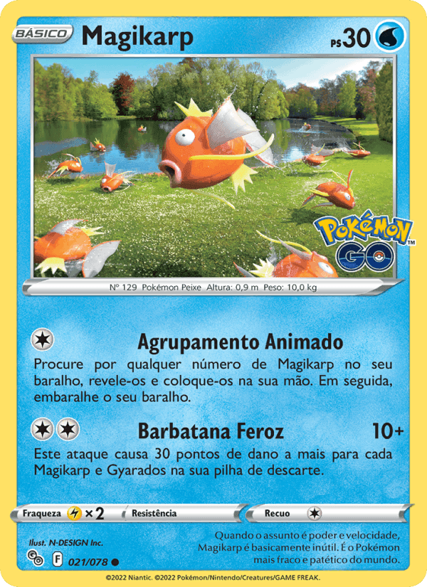 Magikarp, card 021 from Pokémon GO
