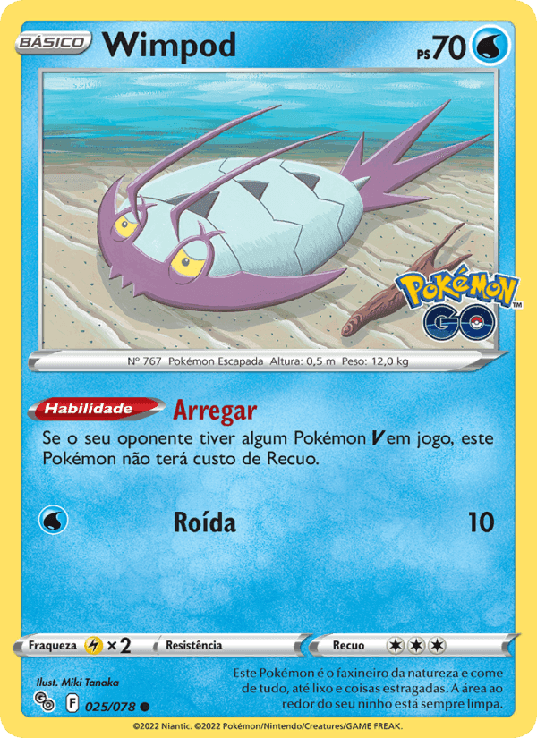 Wimpod, carta 025 de Pokémon GO
