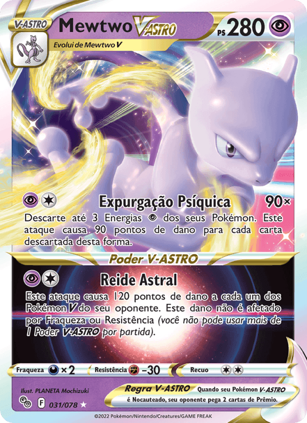 Mewtwo V-ASTRO, card 031 from Pokémon GO