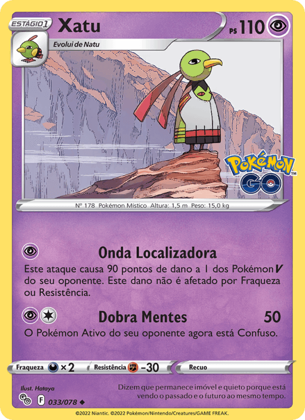 Xatu, carta 033 di Pokémon GO