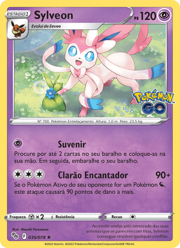 Sylveon, card 035 from Pokémon GO