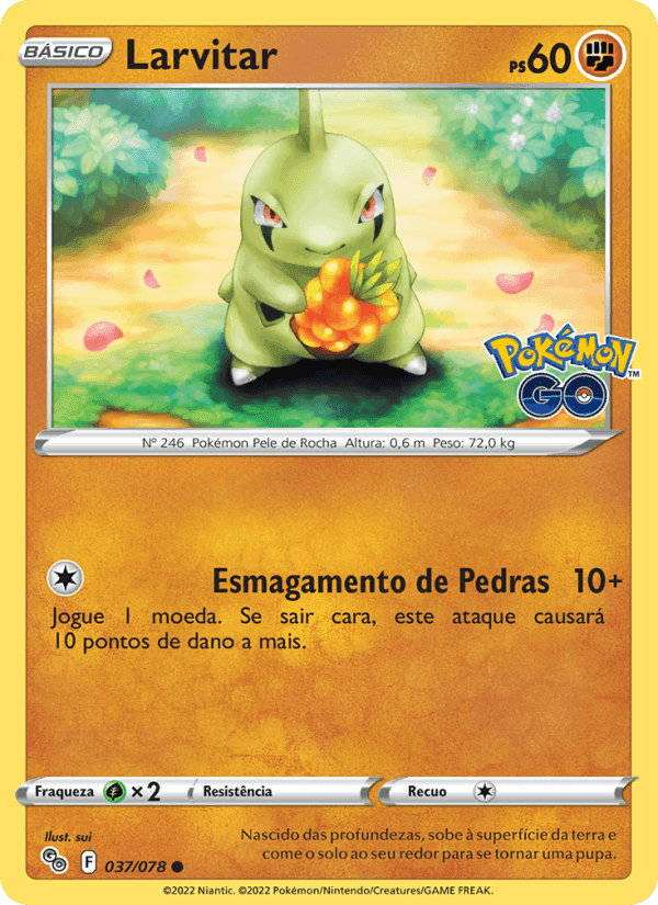 Larvitar, carta 037 di Pokémon GO