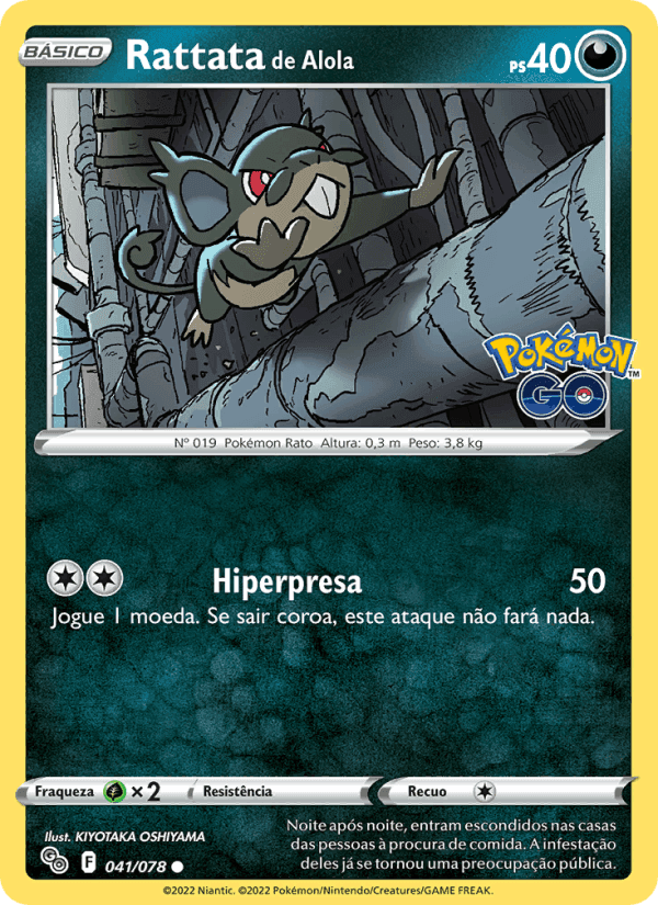 Rattata de Alola, carta 041 di Pokémon GO