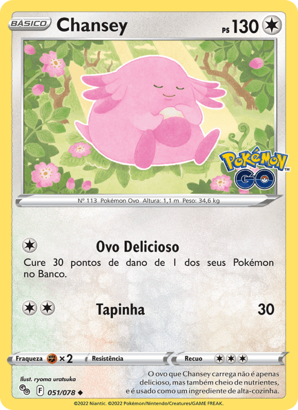 Chansey, carta 051 de Pokémon GO