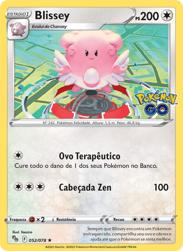 Blissey, carta 052 di Pokémon GO