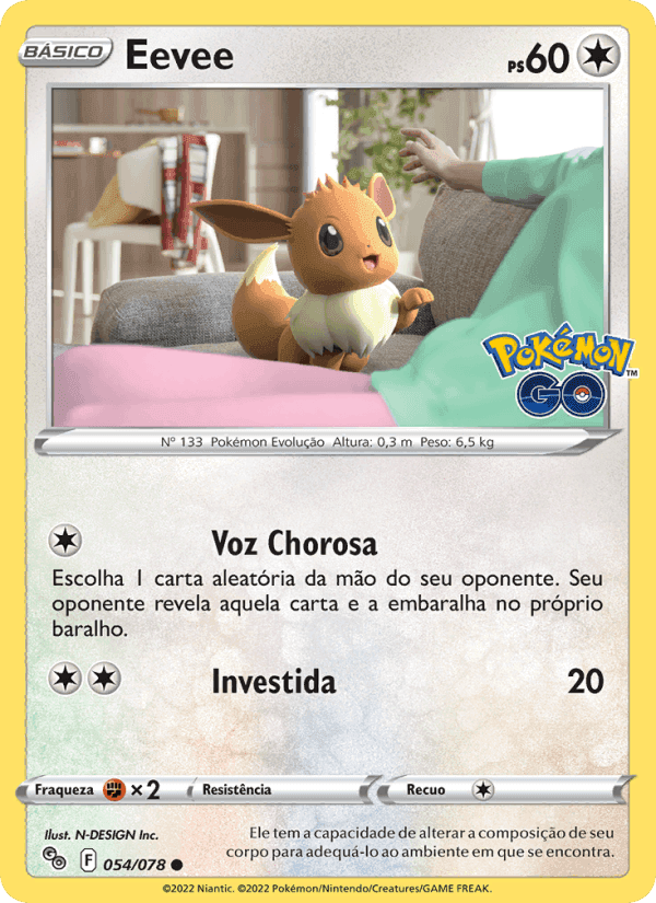 Eevee, carta 054 di Pokémon GO