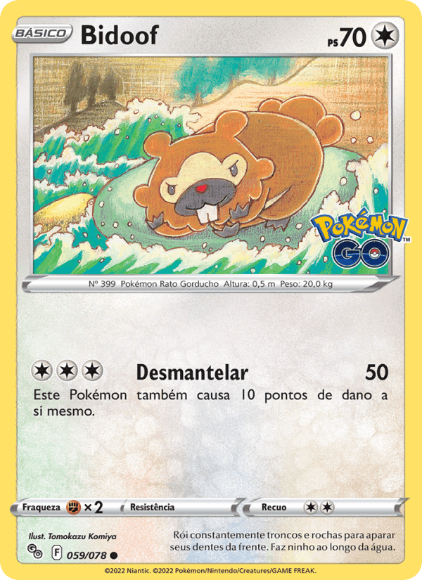 Bidoof, carta 059 di Pokémon GO