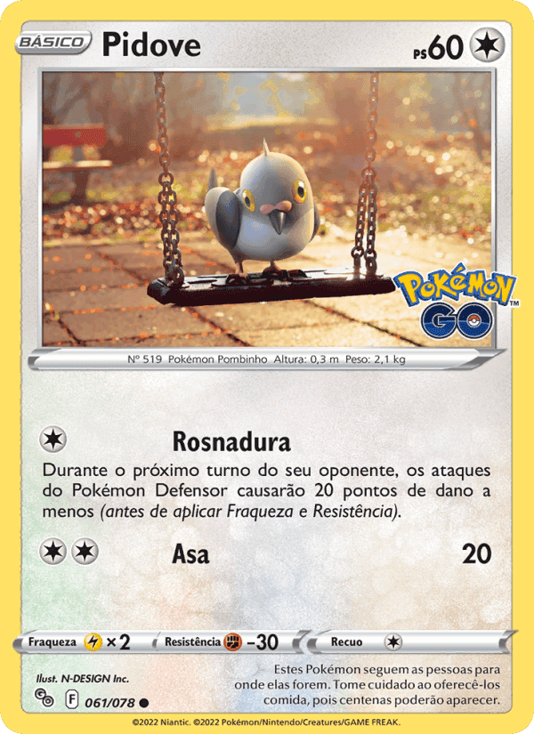 Pidove, carta 061 de Pokémon GO