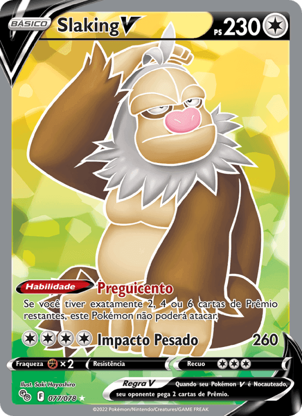 Slaking V, carta 077 de Pokémon GO