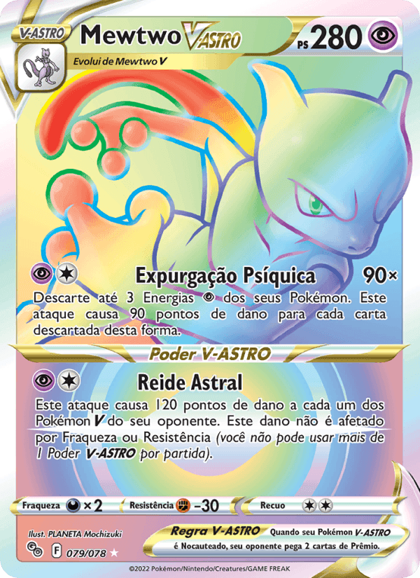 Mewtwo V-ASTRO, carta 079 de Pokémon GO