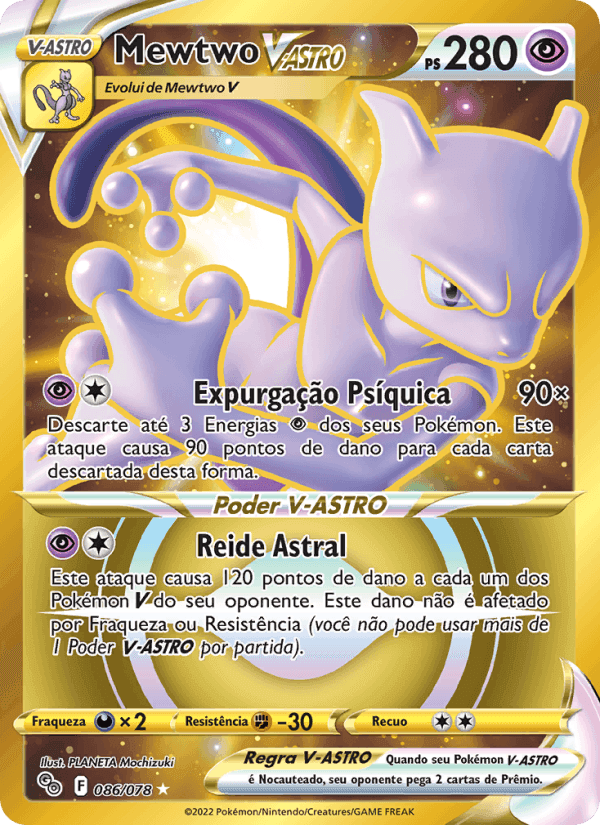 Mewtwo V-ASTRO, carta 086 de Pokémon GO