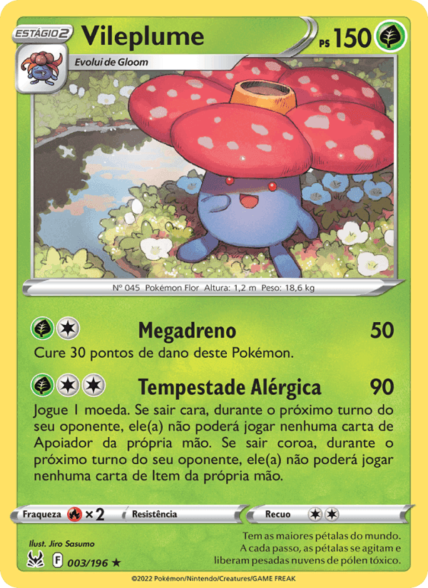 Vileplume, carta 003 di Origem Perdida