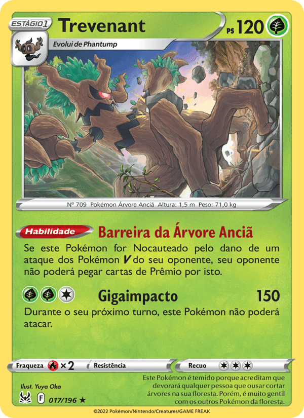 Trevenant, carta 017 di Origem Perdida
