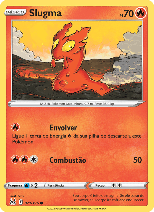 Slugma, carta 021 de Origem Perdida