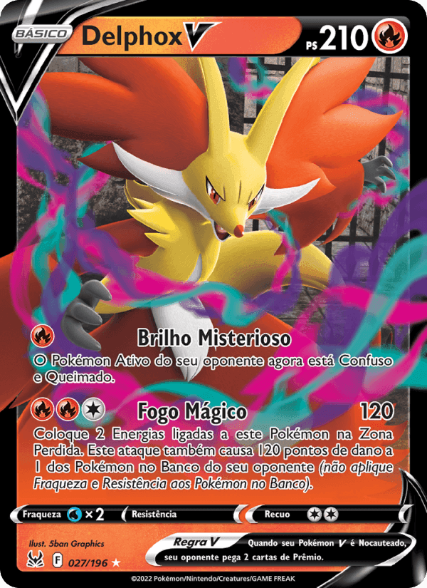 Delphox V, carta 027 de Origem Perdida