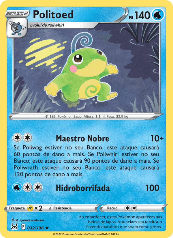 Politoed, carta 032 di Origem Perdida