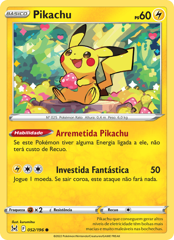 Pikachu, carta 052 de Origem Perdida