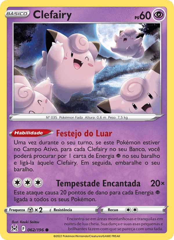 Clefairy, carta 062 de Origem Perdida