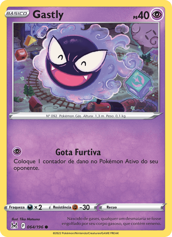 Gastly, carta 064 di Origem Perdida