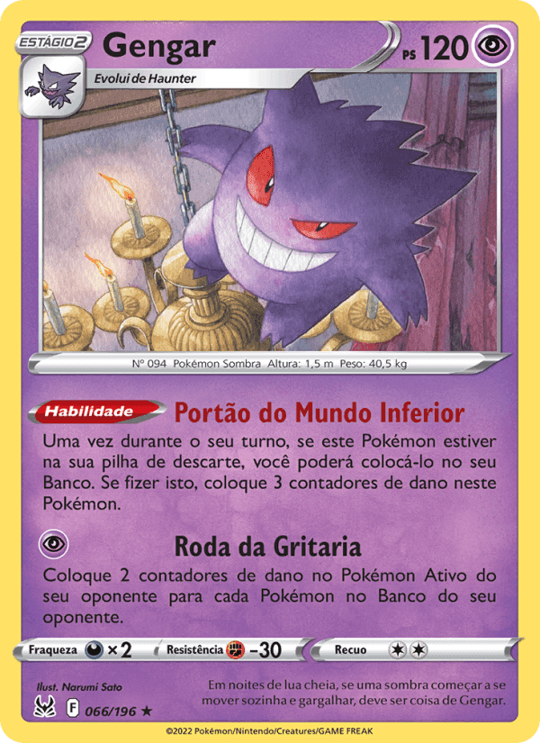 Gengar, carta 066 de Origem Perdida