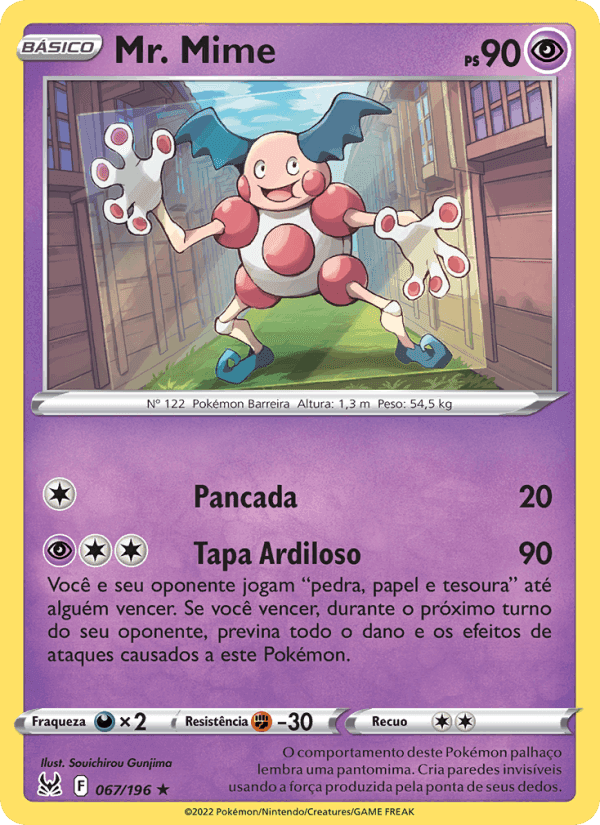 Mr. Mime, card 067 from Origem Perdida