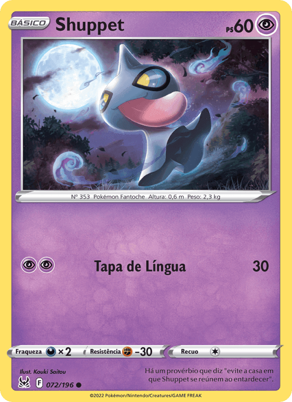 Shuppet, carta 072 de Origem Perdida