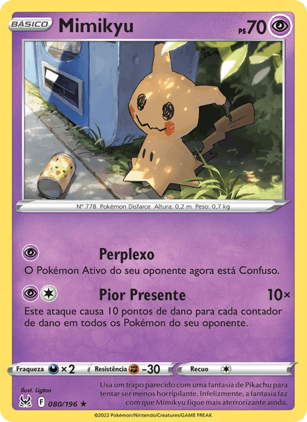 Mimikyu, carta 080 de Origem Perdida